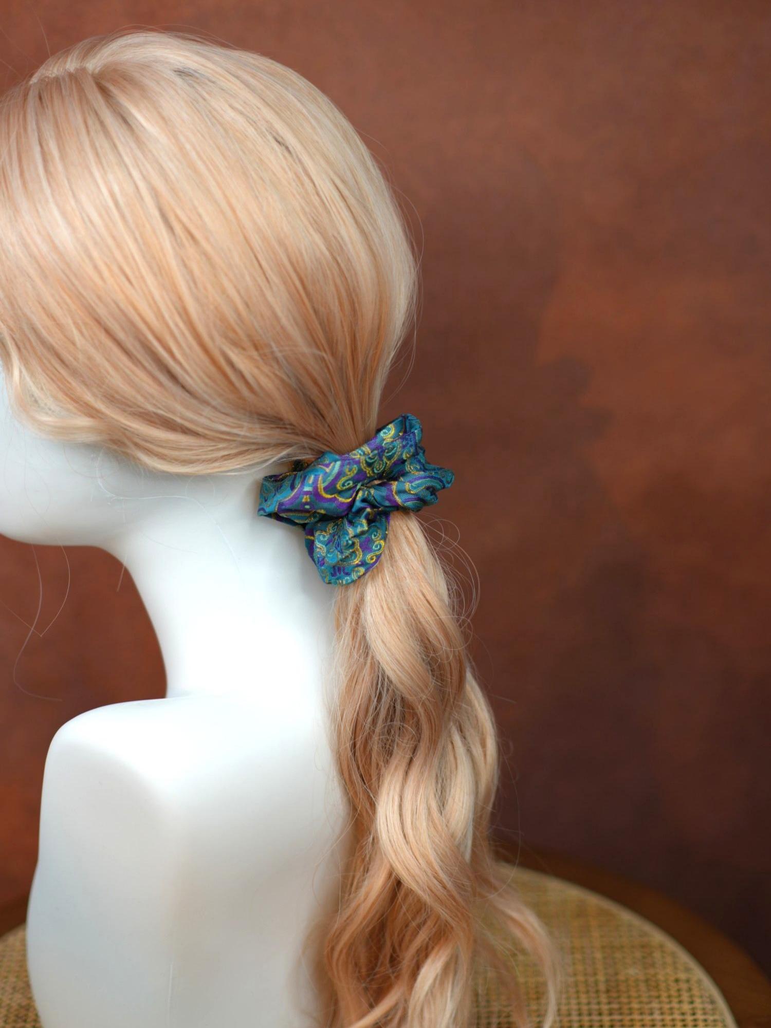 Handwoven Song Brocade—Hair Ties