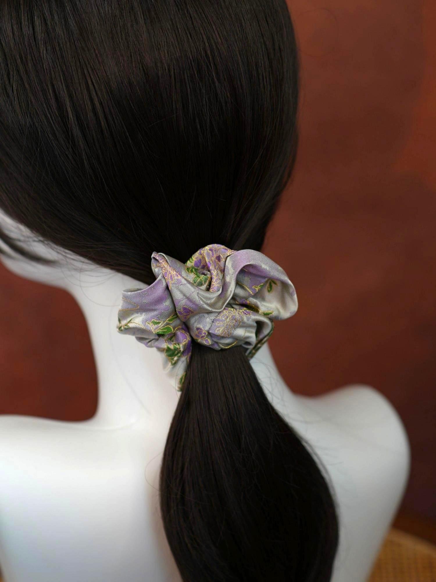 Handwoven Song Brocade—Hair Ties