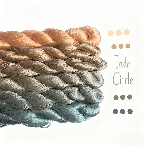 Ronghua making tools—400m Untwisted Unsplit Mulberry Silk Thread  (Jade Circle）