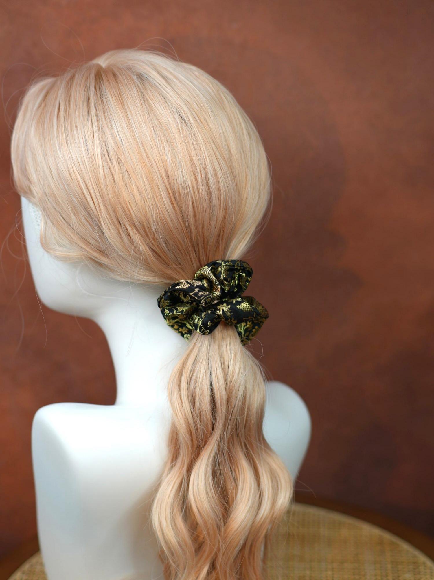 Handwoven Song Brocade—Hair Ties