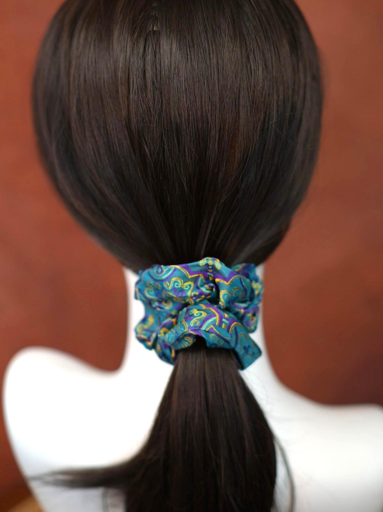 Handwoven Song Brocade—Hair Ties