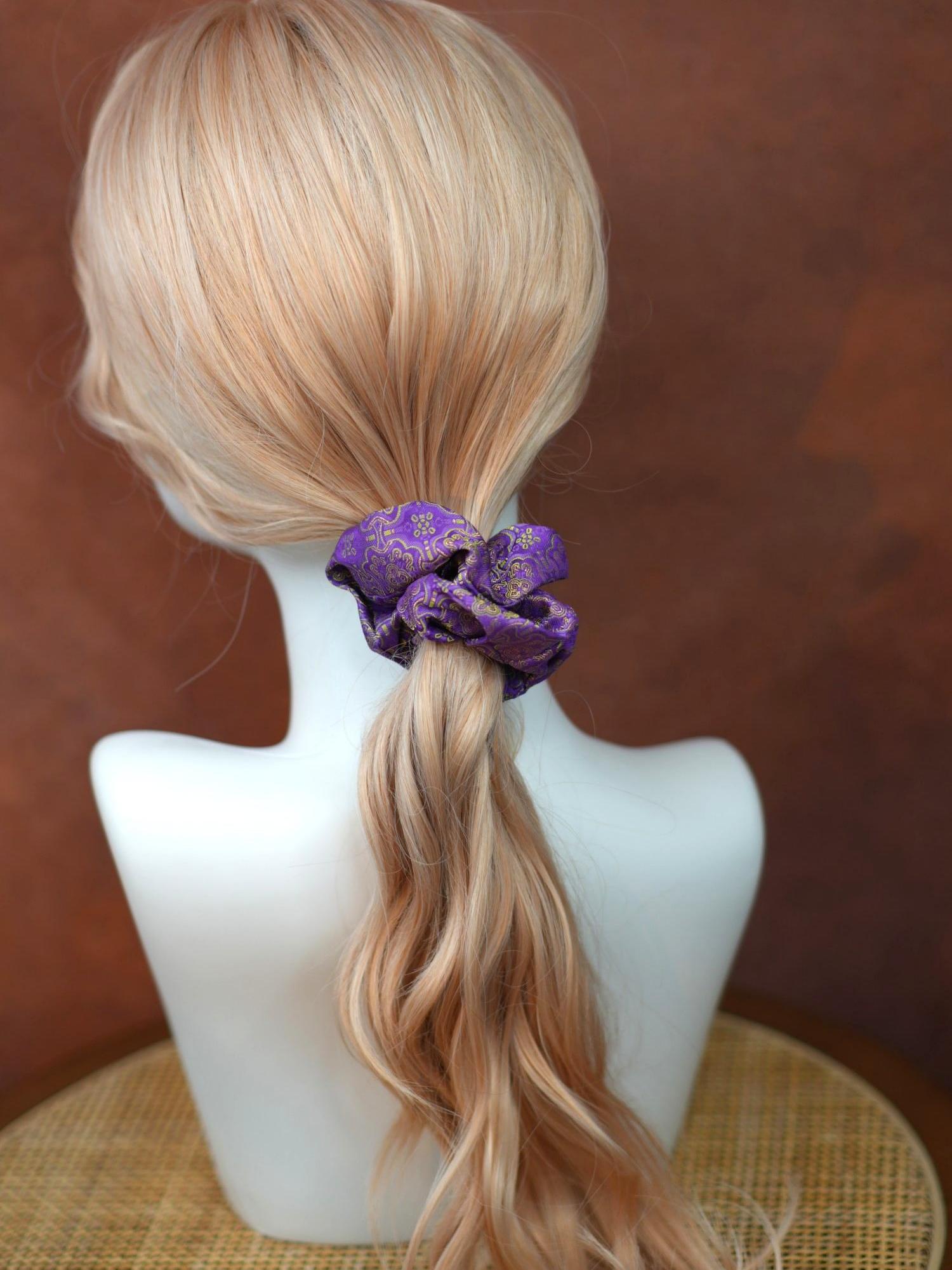 Handwoven Song Brocade—Hair Ties