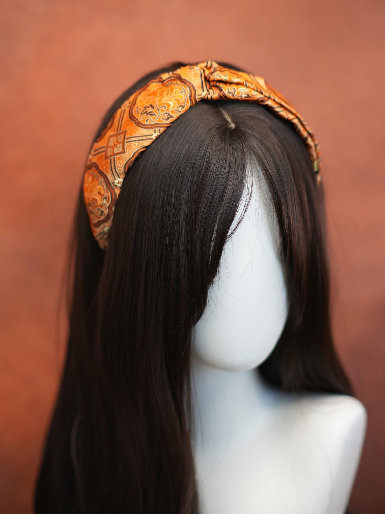 Handwoven Song Brocade—Double-Layered Hair Hoops