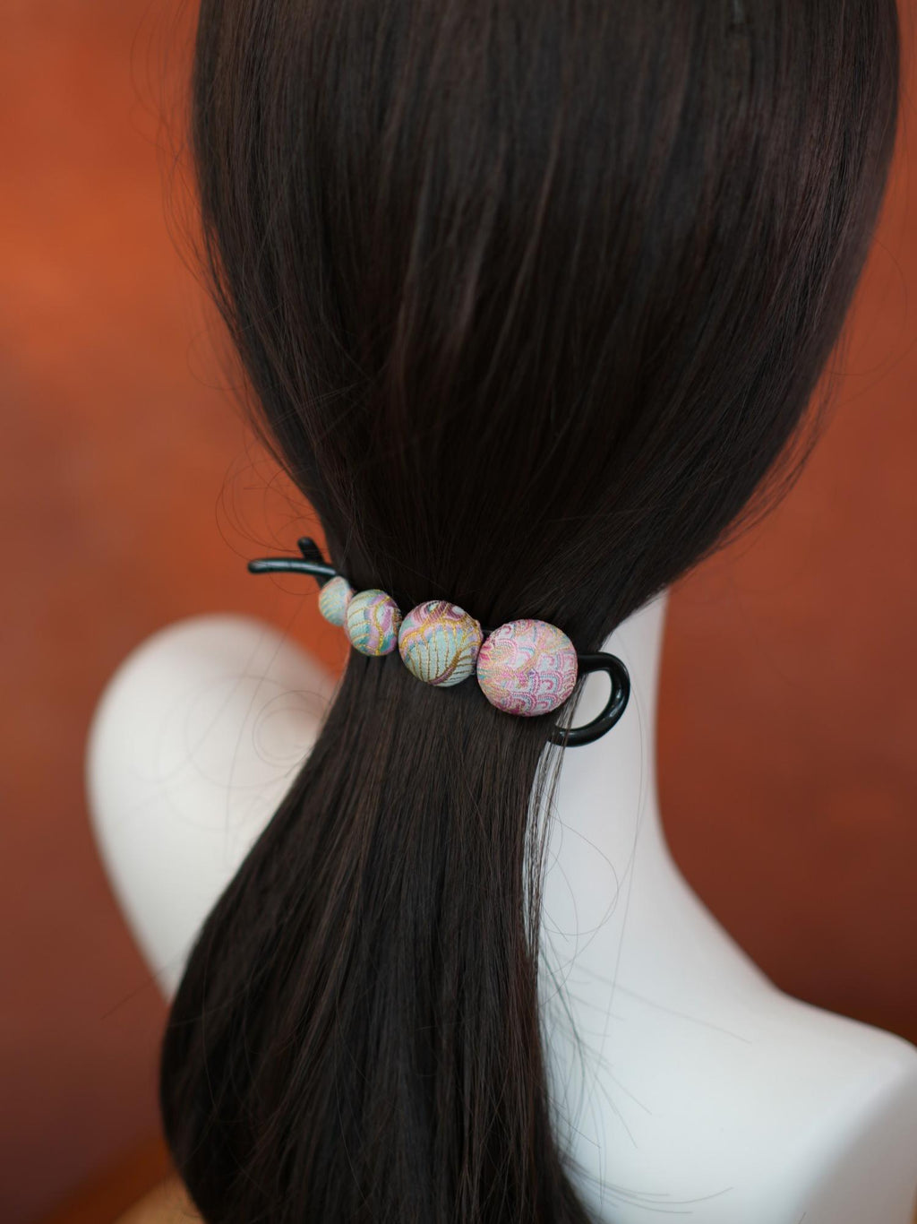 Handwoven Song Brocade—Twist Hair Clips