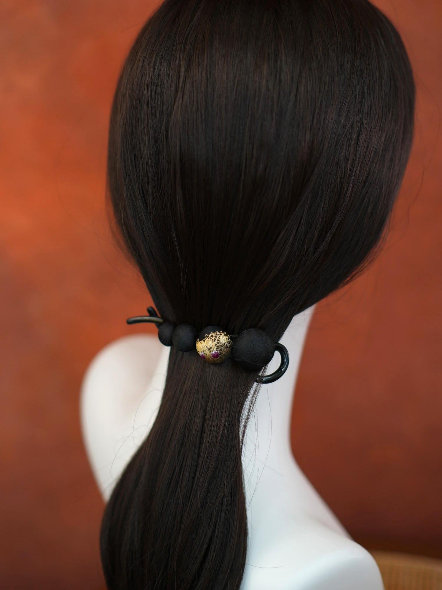 Handwoven Song Brocade—Twist Hair Clips