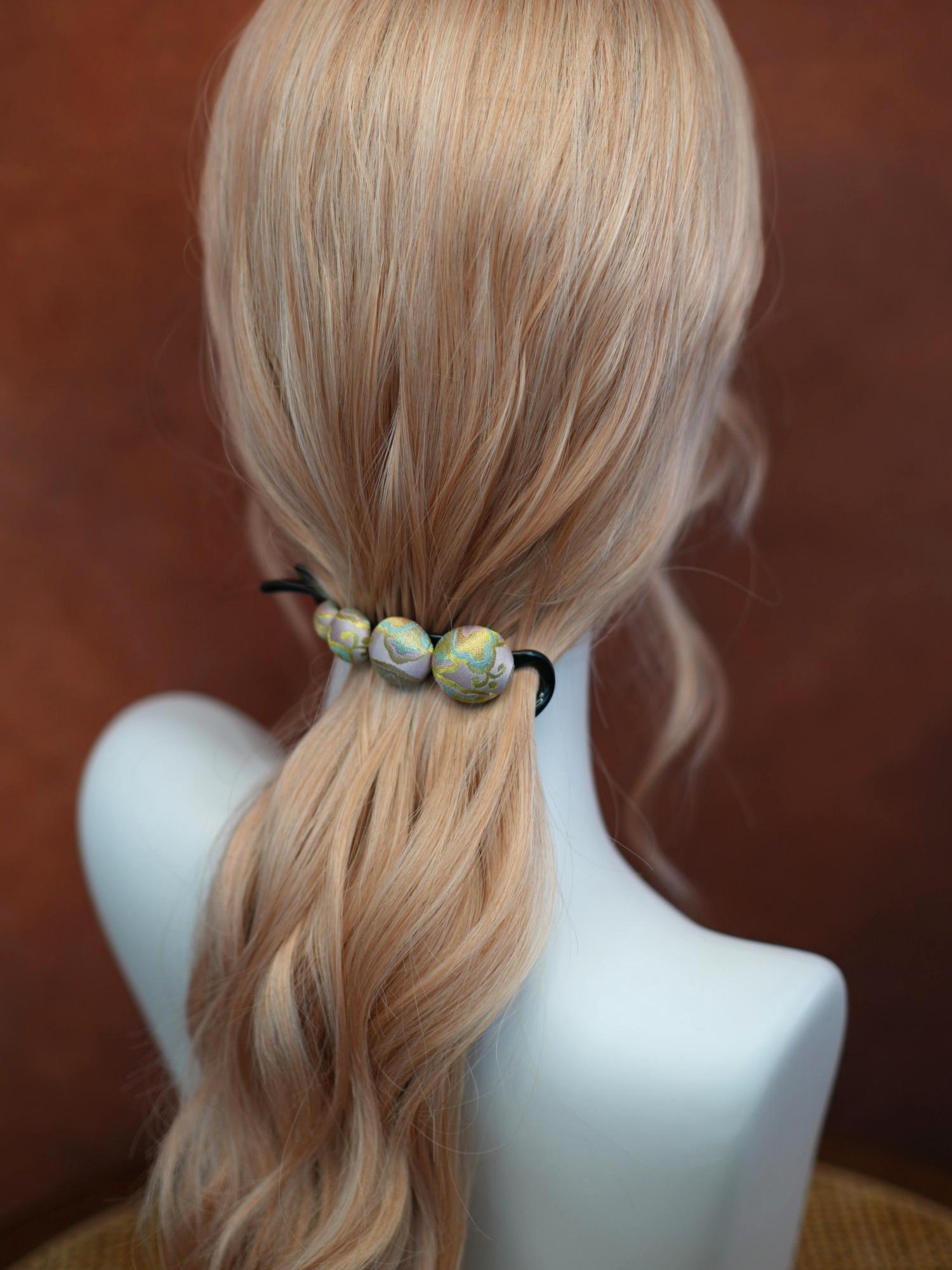 Handwoven Song Brocade—Twist Hair Clips