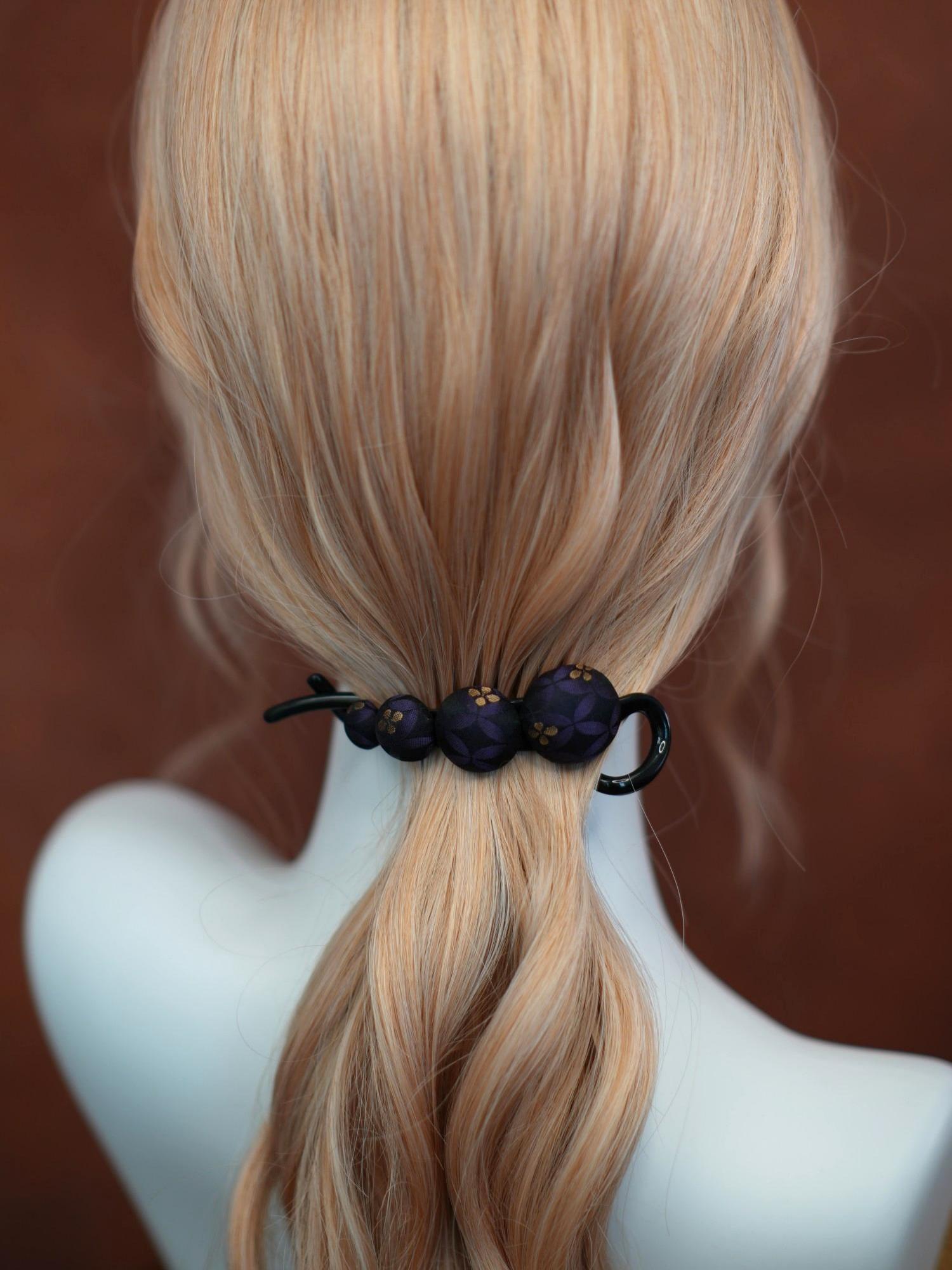 Handwoven Song Brocade—Twist Hair Clips