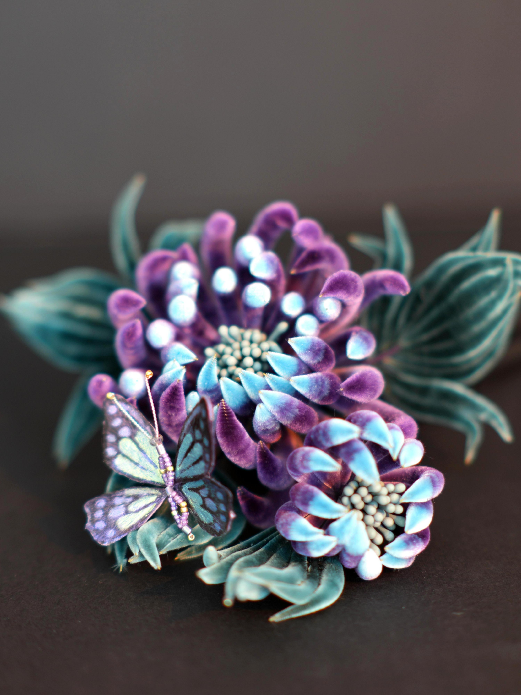 Handmade Ronghua—Purple Chrysanthemum