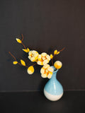 HandmadeRonghua—Silk Wintersweet Ceramic Vase Home Décor Accent