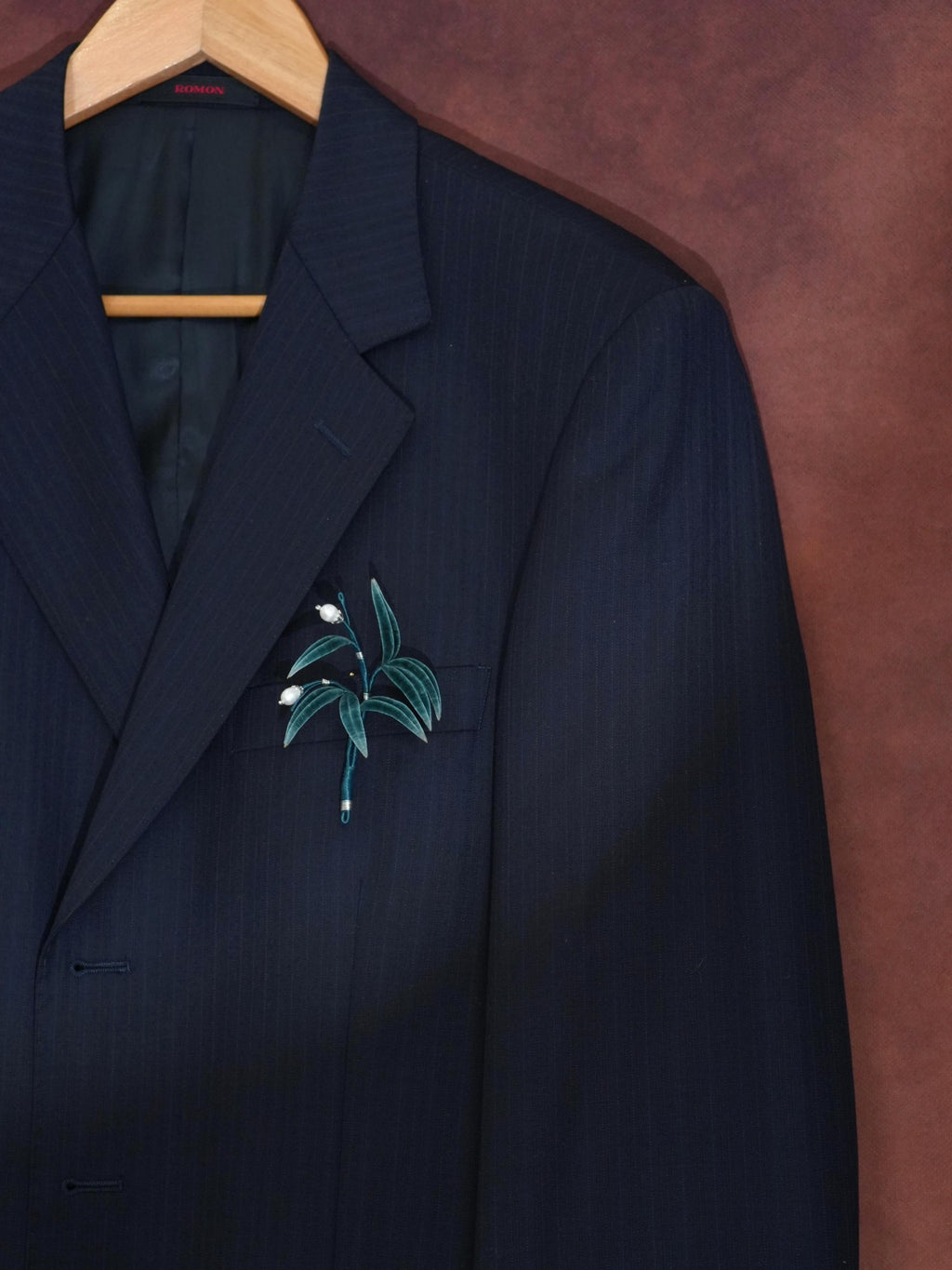 HandmadeRonghua—Pearl Bamboo Brooch