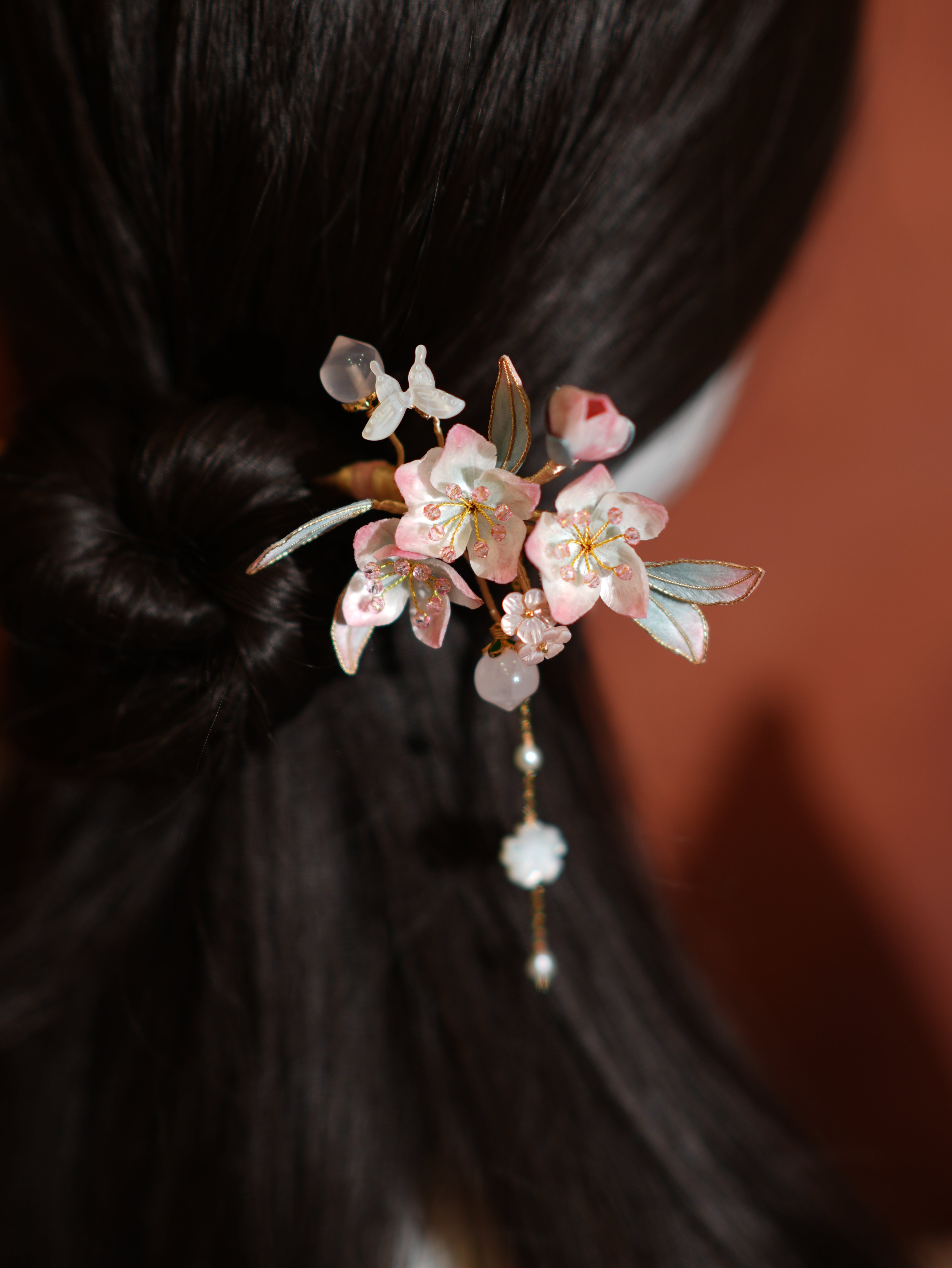 HandmadeRonghua—Peach Blossom Hairpin
