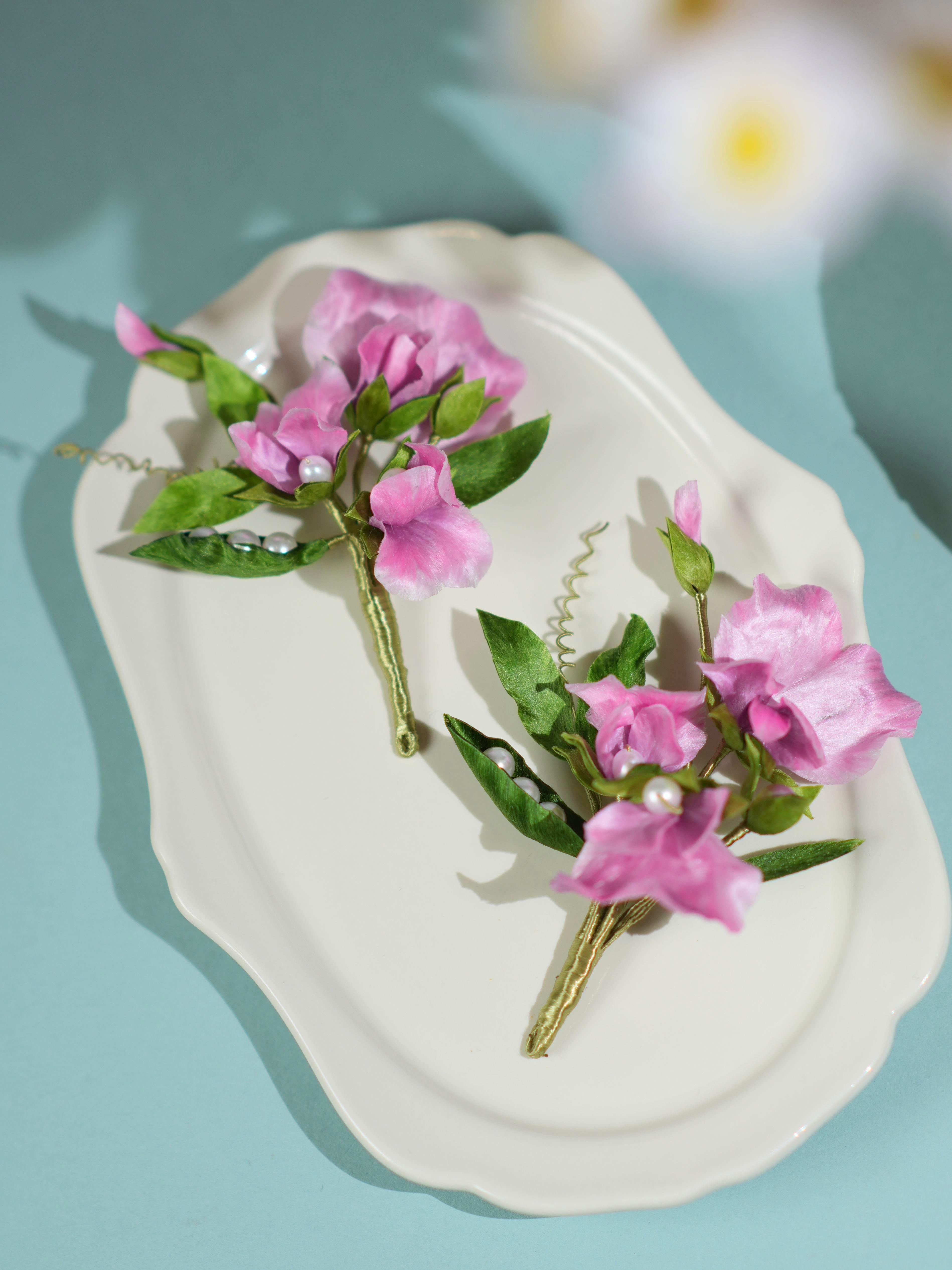 HandmadeRonghua—Sweet Pea Flower