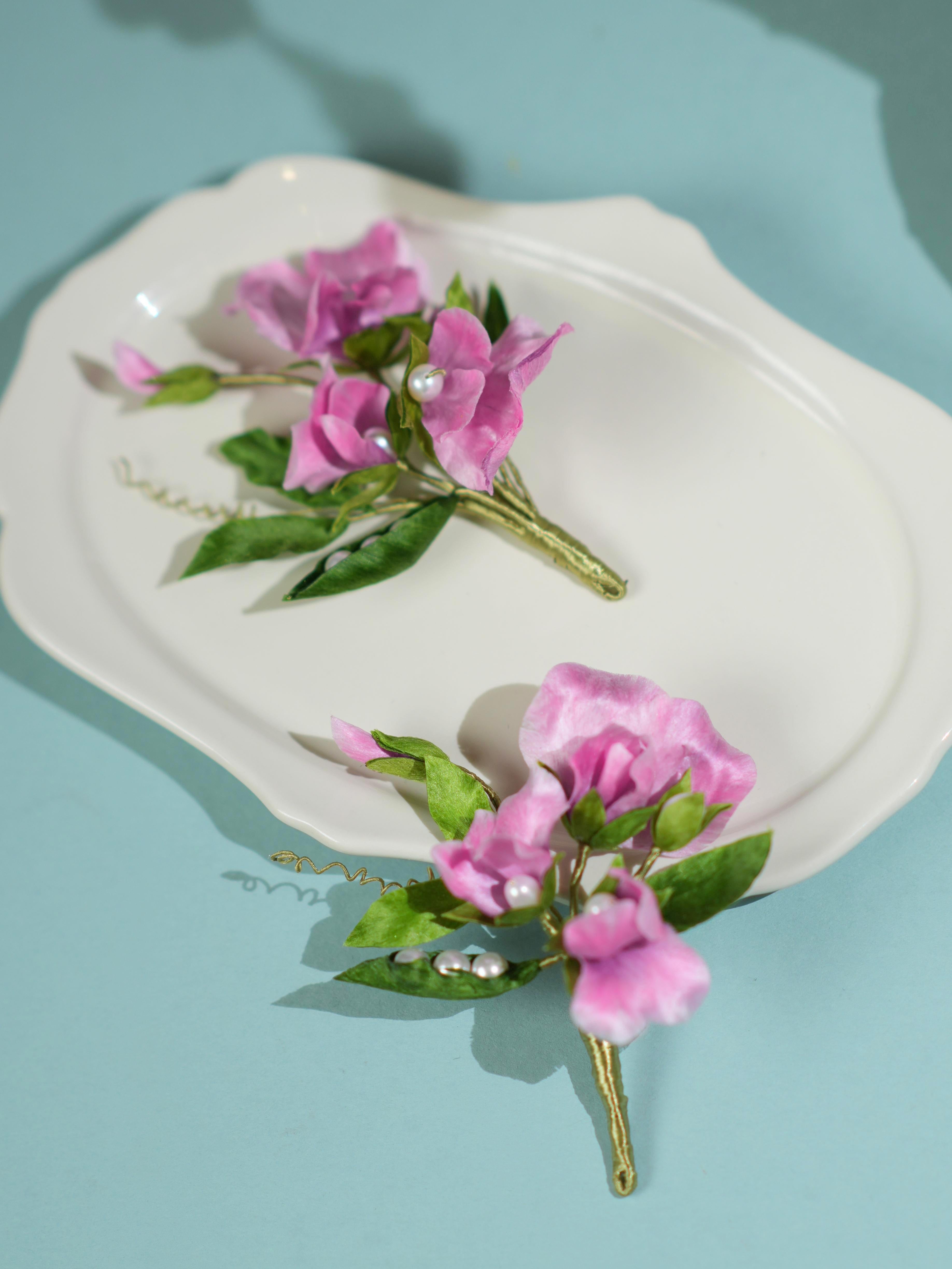 HandmadeRonghua—Sweet Pea Flower