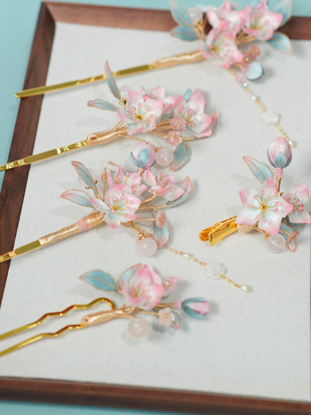 HandmadeRonghua—Peach Blossom Hairpin