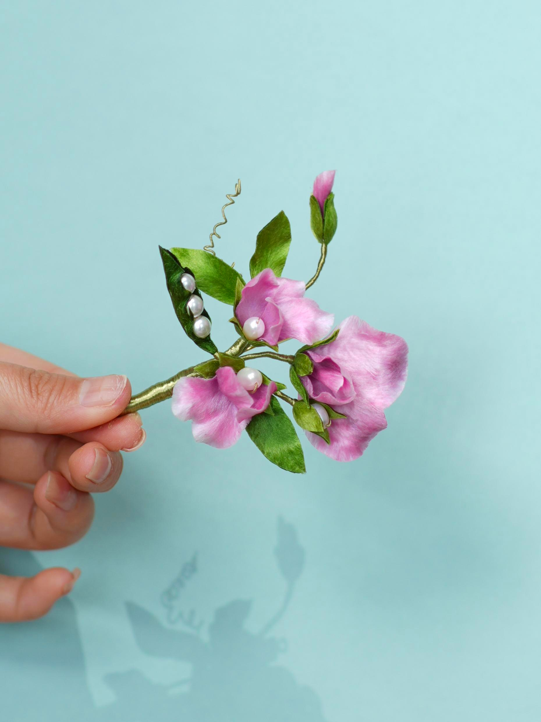 HandmadeRonghua—Sweet Pea Flower