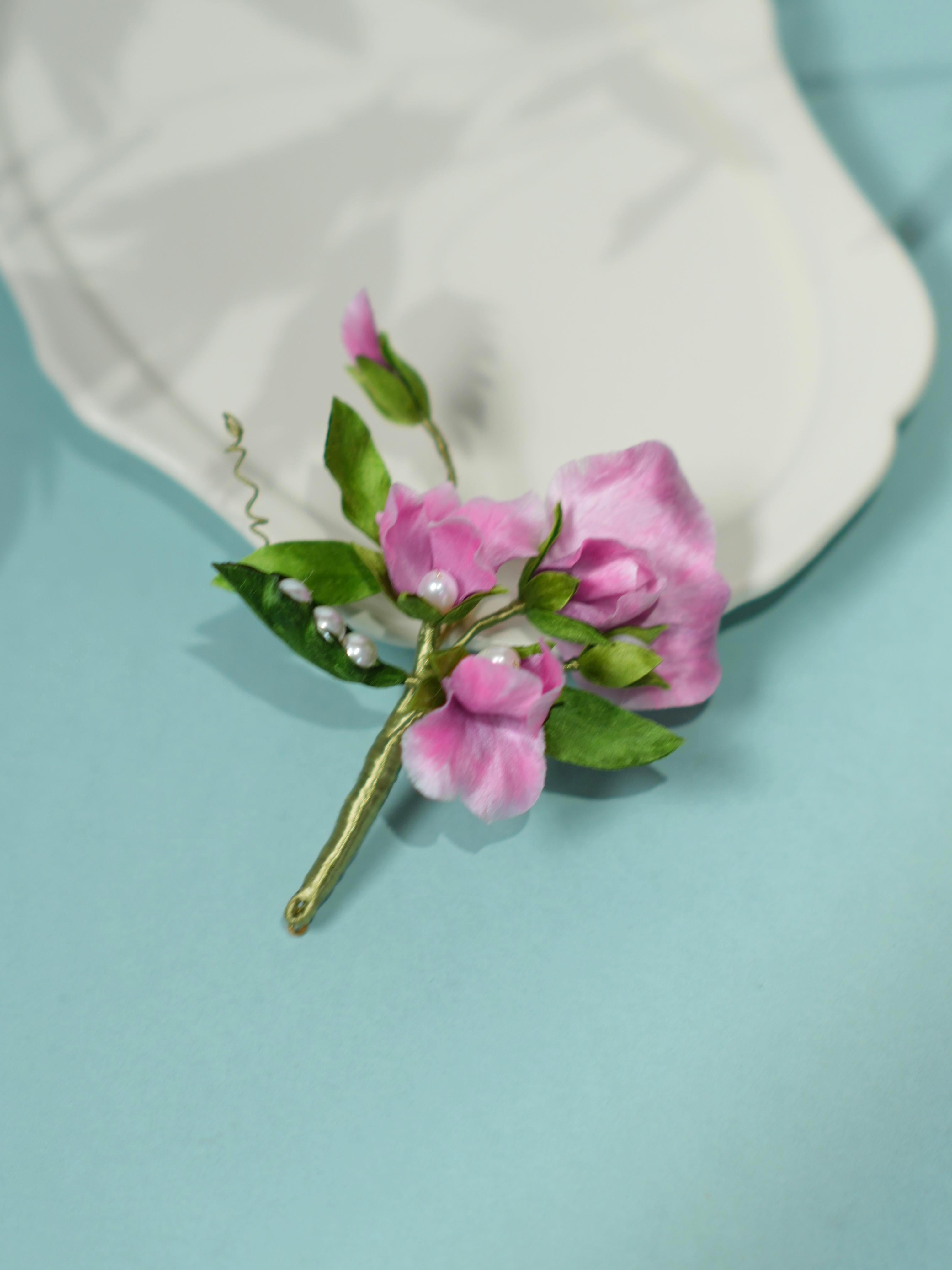 HandmadeRonghua—Sweet Pea Flower