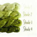 Ronghua making tools—400m Untwisted Unsplit Mulberry Silk Thread  (lold leaf green)