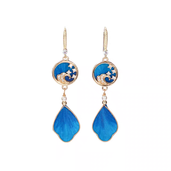 HandmadeRonghua—Wave earrings