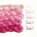 Ronghua making tools—400m Untwisted Unsplit Mulberry Silk Thread  (Peach Pink)