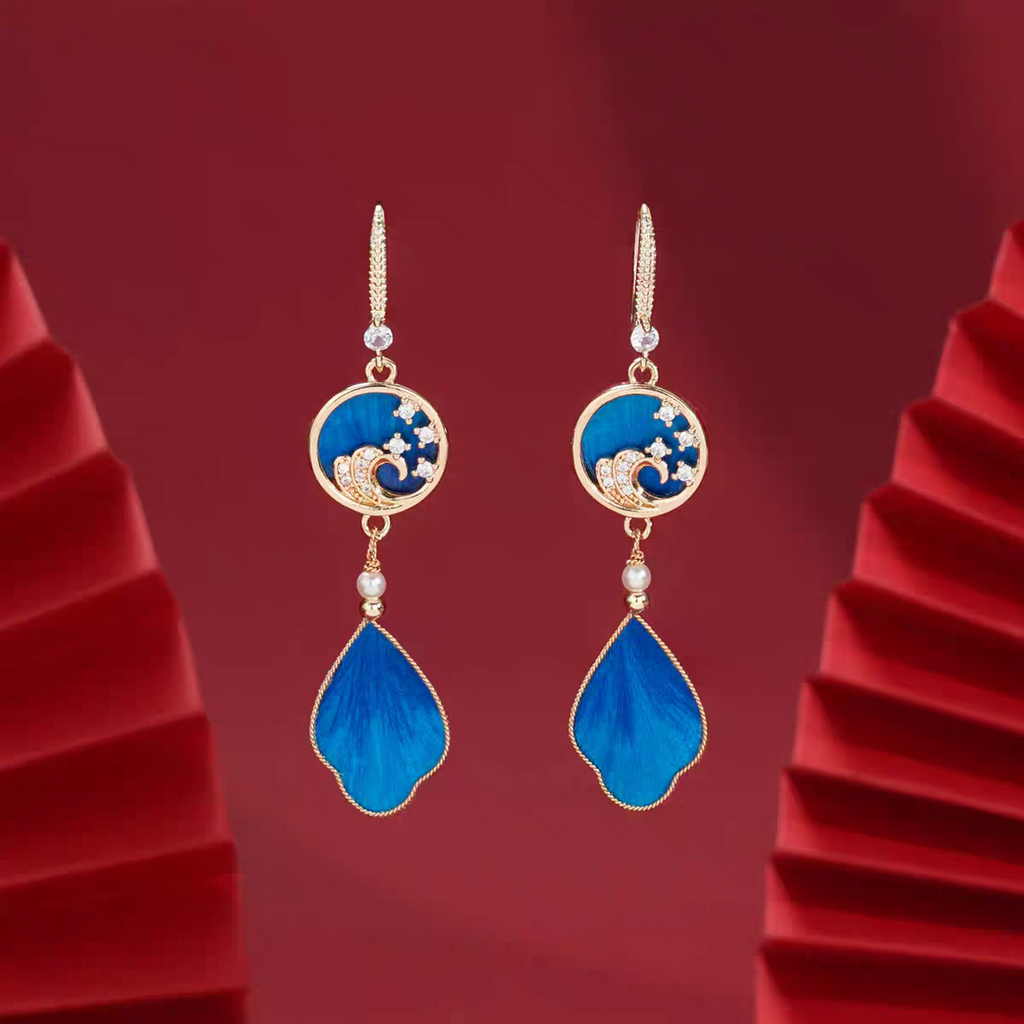 HandmadeRonghua—Wave earrings