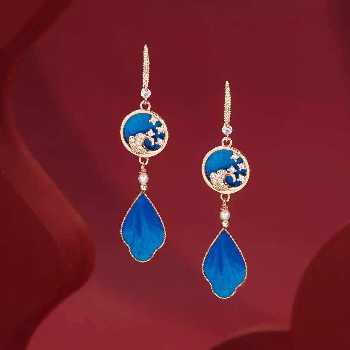 HandmadeRonghua—Wave earrings