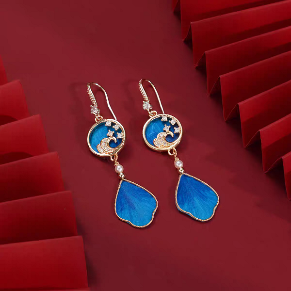 HandmadeRonghua—Wave earrings